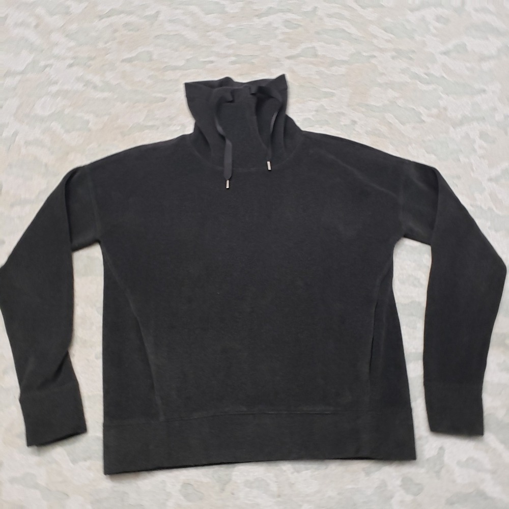 Lululemon Sweatshirt Womens 8 Black Go‎ Forward Pullover Fleece